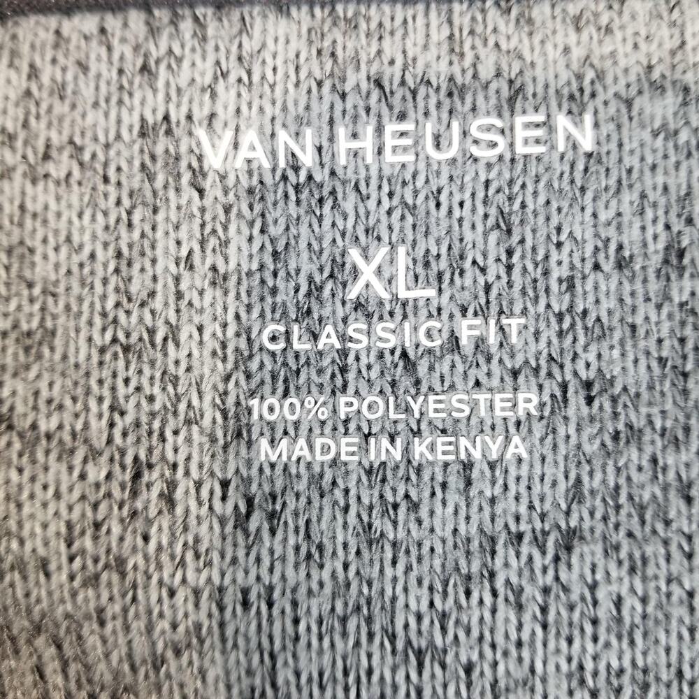 Van Heusen Sweater Mens XL Gray 1/4 Zip Mock Neck Classic Fit Pullover Knit - Picture 4 of 9